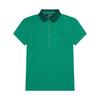 Solid Color Straight Cut Short Sleeve Polo Shirt Women Tops Green GWJT08091-M376