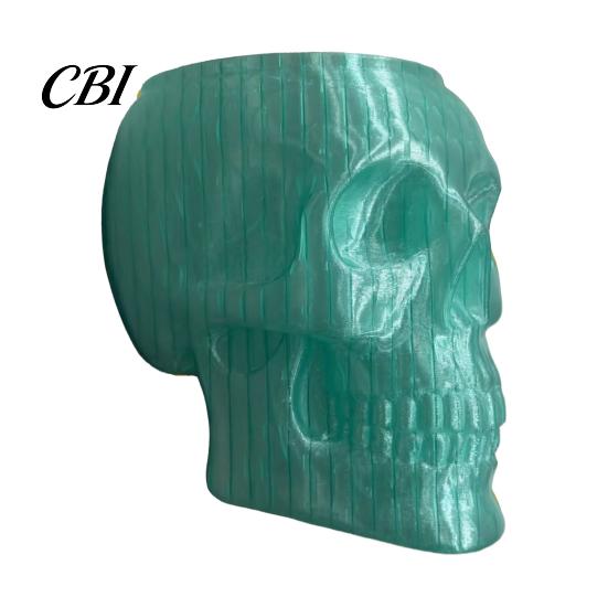 Vase Mural Gothique Cache-pot Crâne, Tête Squelette Suspendue Effrayante Support pour Lierre Pot de Fleurs pour Halloween Salon Chambre Décoration de Maison Pièce Maîtresse