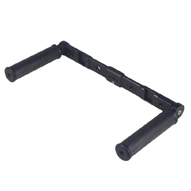 Video Cage Rig Case Carbon Fiber Hand Grip with 1/4 3/8 Thread Cold Shoe Mount