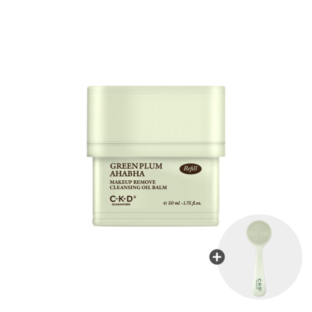 Ckd Гарантированный Зеленый Слива Aha Bha Средство для Снятия Макияжа Масляный Бальзам Очищающий Рефил 50г + Бесплатная Щетка для Пор и Себума NONE