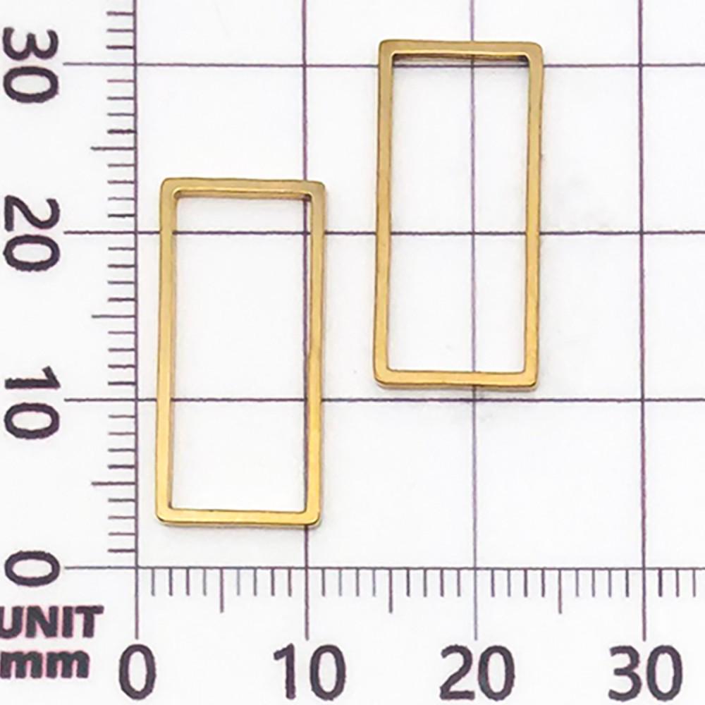20-Piece Gold Plated Geometric Stainless Steel Pendant Charms for Jewelry Making