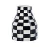Geometric Black and White Checkered Ceramic Vase Tall Flowerpot Terrarium Flower Vase Home Decoration Accessories