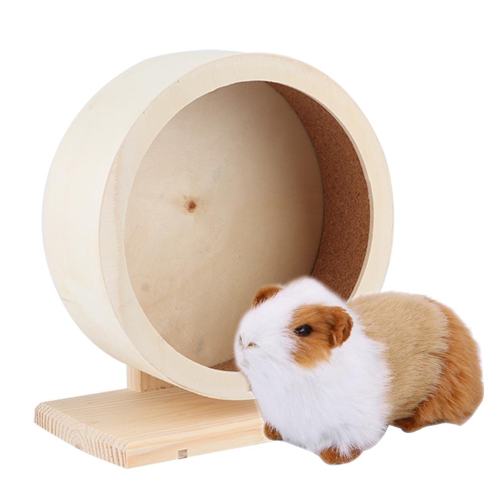 Hamster Kleintiere Holzhaus Lustiges Rad Laufen Ruhe Spielen Übung Spielzeug(S)