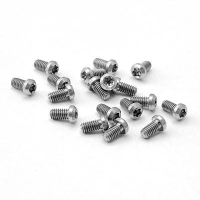 10pcs Manche de Couteau Vis M2.5 Filetage Alliage de Titane T8 Torx Tête Plate Clous Couteaux Pliants DIY Fabrication Accessoires de Réparation Pièces