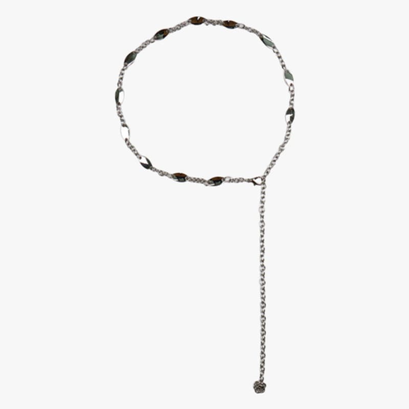 

PINK PINEAPPLE ROSE CHAIN BELT_SILVER SILVER_FREE