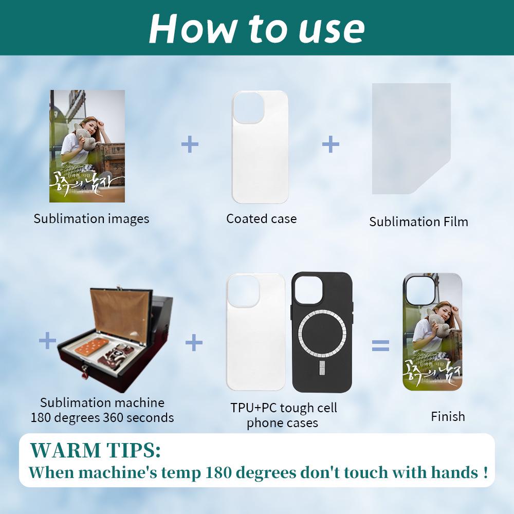 Dual-Function Sublimation Coated Magnetic Phone Case for iPhone 13 Series