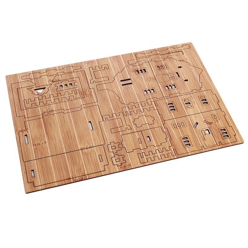 Buy DIY Wooden Puzzles Toy For Children Kids Educational House 3D ...