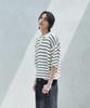 GLW Striped Collar Half Knit Ivory