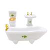 1/12 Dollhouse Miniature Porcelain Bathroom Set Ceramic