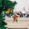 3D Wooden Christmas Tree Ornaments: Bells & Stars Scene Decoration