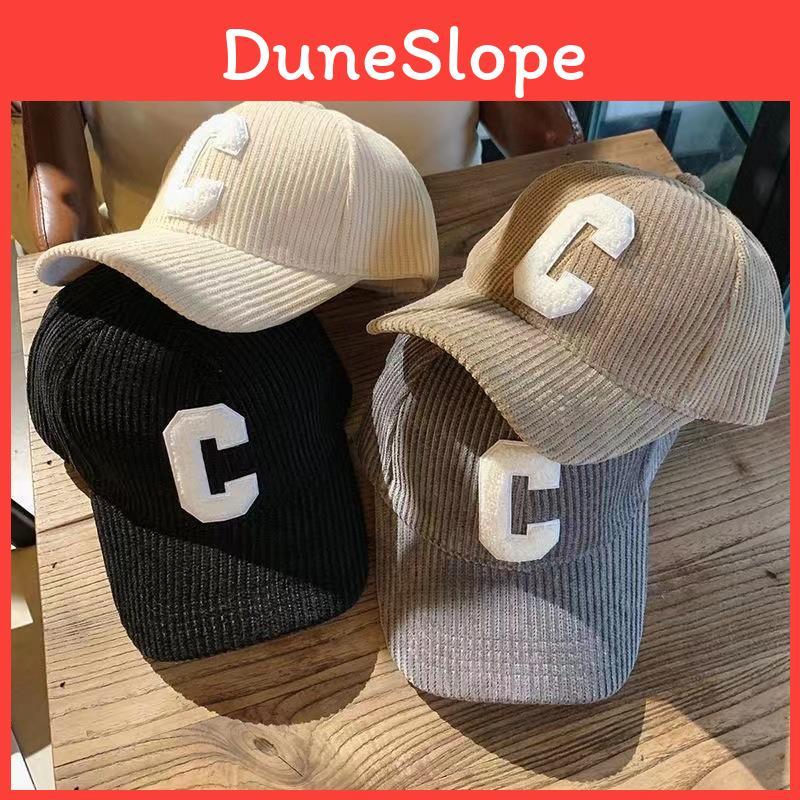 Fashionable Corduroy Baseball Cap For Women And Men Stylish Letter C Design
