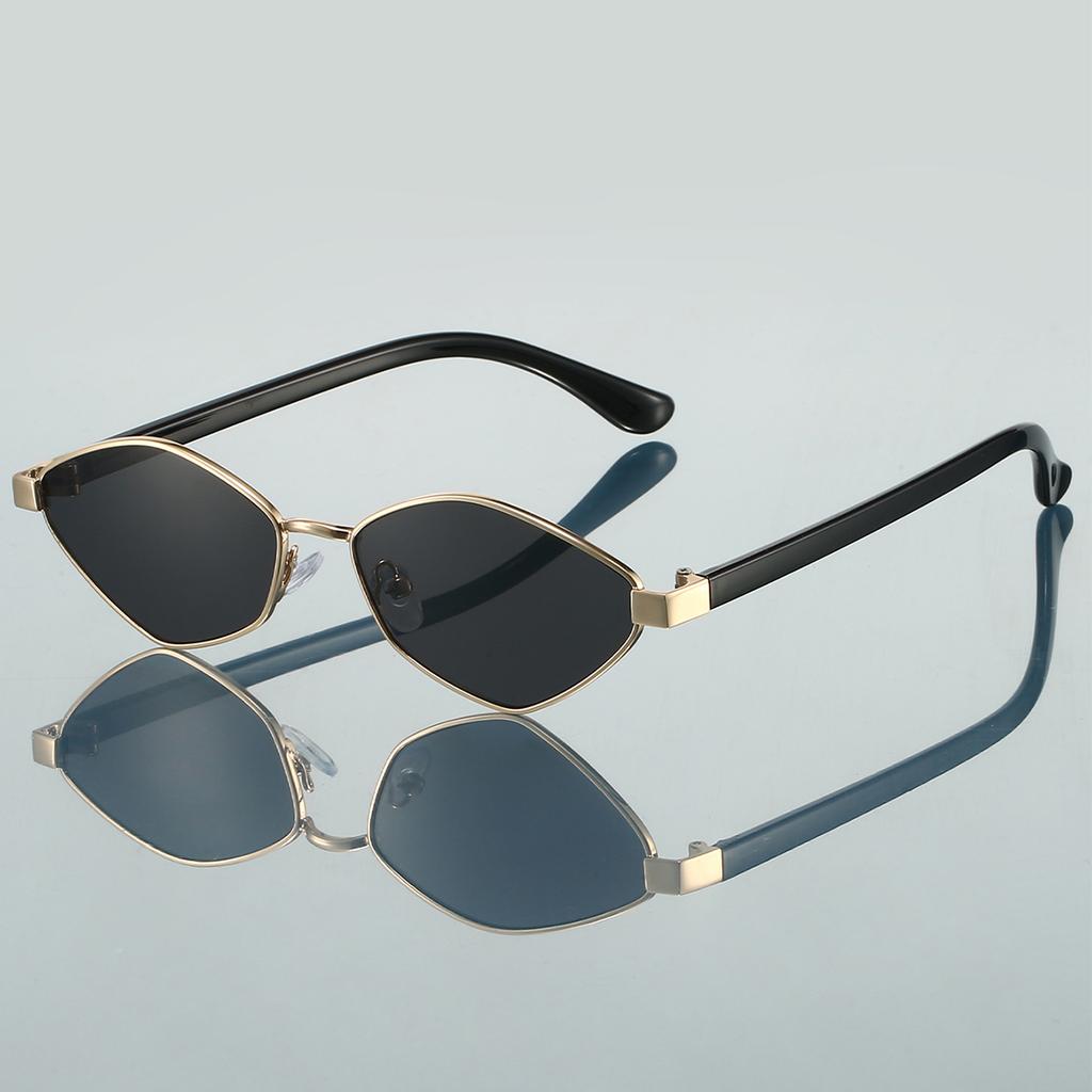 Vintage Polygon Sunglasses Men New Fashion Ocean Lenses Gradient Shades Trendy Retro Brand Design Travelling Sun Glasses