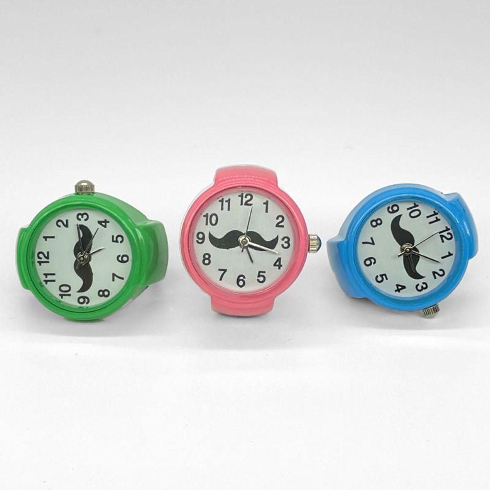 Elastischer Ringuhr Runde Dekorative Ringuhr Mode Fingerringuhr Schmuck