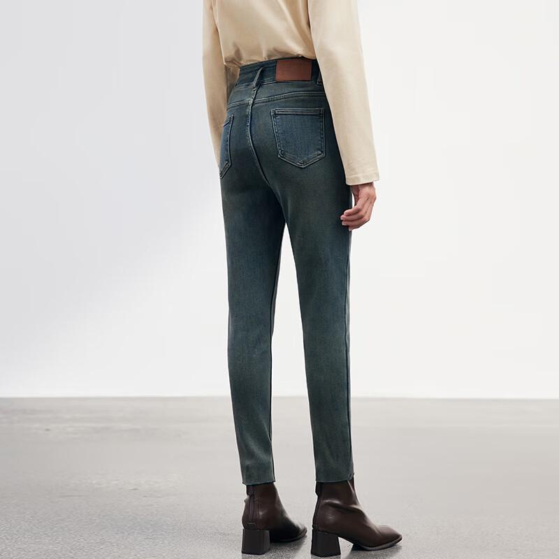 JOY SPEAKER Women's Winter High-Waist Slim-Fit Skinny Jeans YM36365