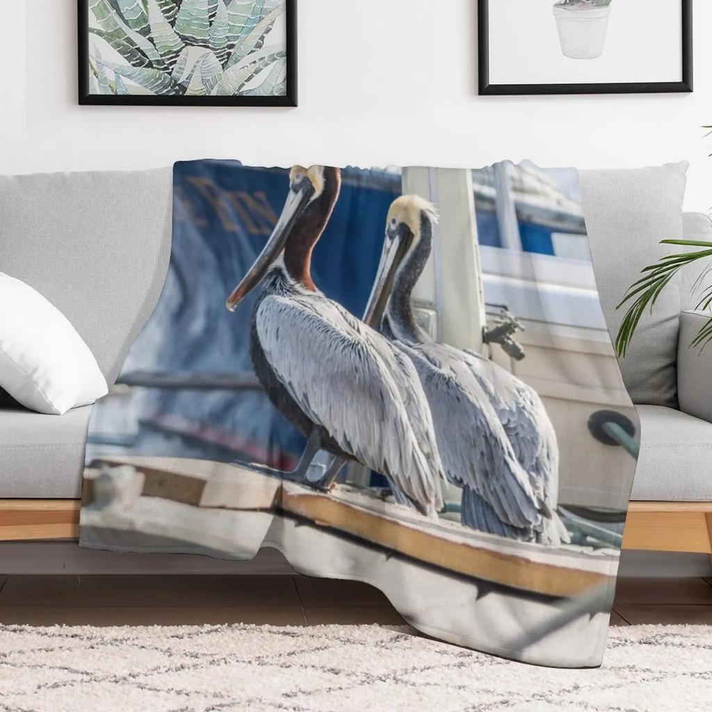 Brown Pelican 2 2 Throw Blanket Durable Warm Blanket for Daily Home Use