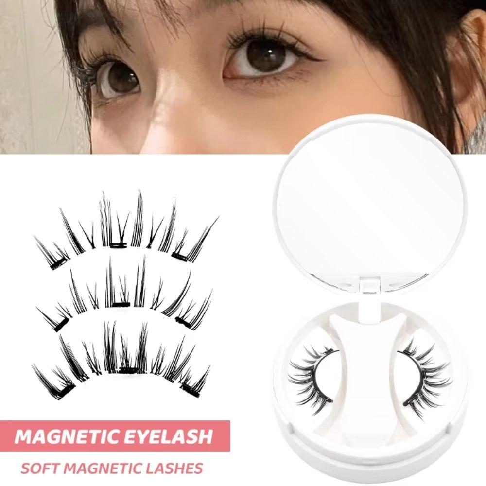 Repeatedly Magnetic Eyelashes with Applicator Magnetic False Eyelashes Women Girls