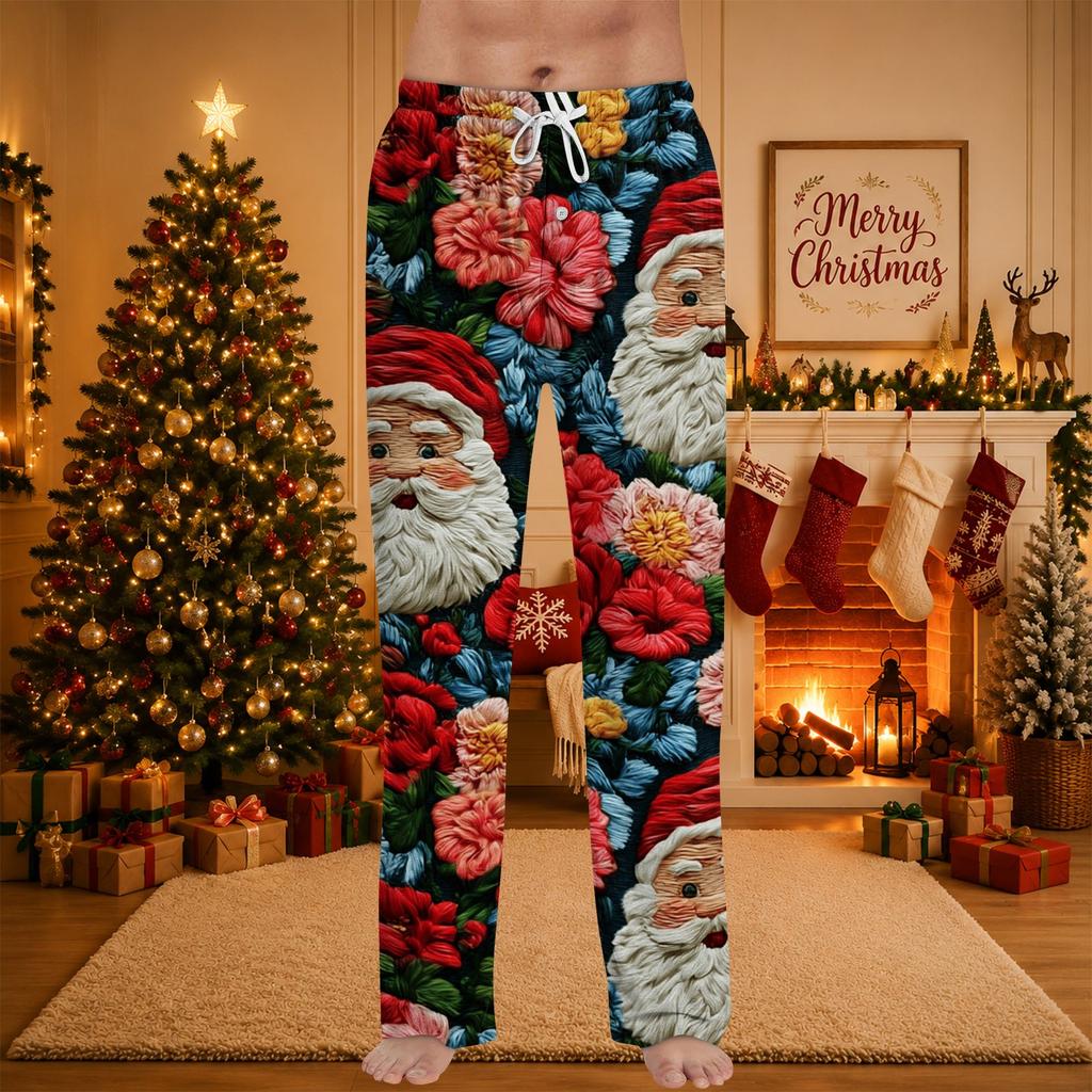 Men's Christmas Print Pajama Pants for Casual Lounging and Sleep