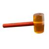 Transparent Rubber Hammer with Wooden Handle – Ideal for Tile, Marble, and Plastic Installation
