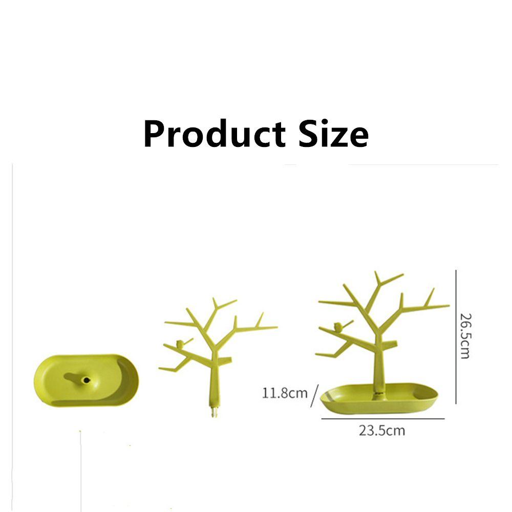 Home Creative Plastic Bird Tree Design Jewelry Rack Key Storage Rack Key Holder