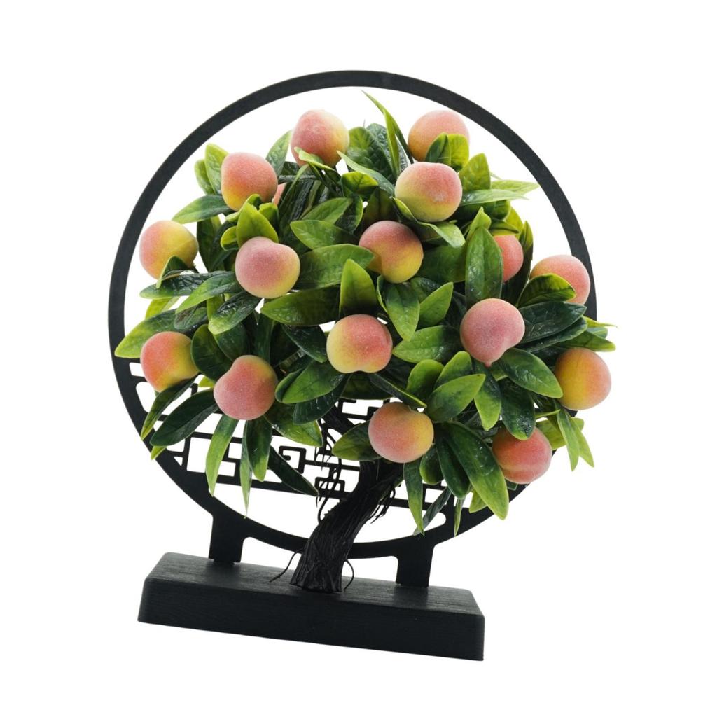 Künstlicher Obstbaum Chinesischer Stil Fake Bonsai Ornament ABS Material für Büro Heimdekoration