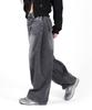 FOR THE FIT Cut Side Pintuck Vintage Washed Wide Denim Pants_Vintage Gray