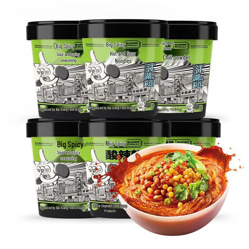 Baixiang Sichuan-Chongqing Spicy Sour Noodles, 12-Cup Pack