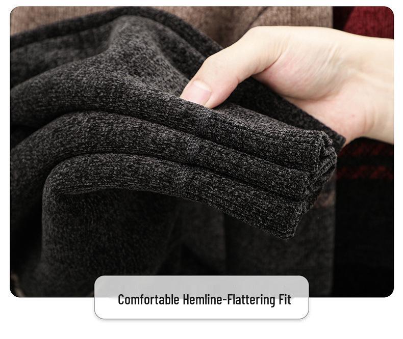 2025 Men's Half-Zip Velvet Knit Sweater: Versatile, Thick, and Stylish for Autumn/Winter