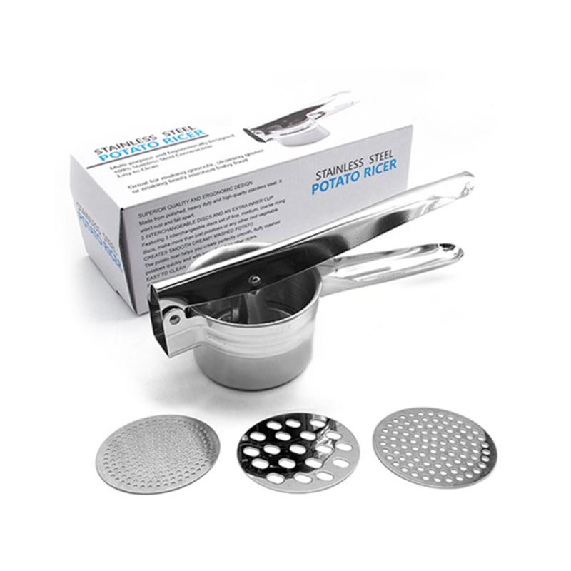 Buy Stainless Steel Fruit Vegetable Masher Potatoes Lump Presser Mashed