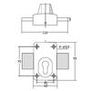 Lock for European Profile Cylinder X5 IFAM - Standard - 2 Entries - Matte - 110mm - Security Level 6
