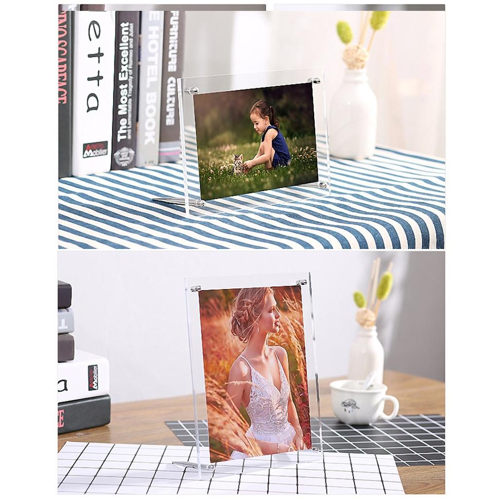 Wall Mounted Tabletop Vertical Horizontal Acrylic Photo Frame Postcard Photo Frame Poster Frame Picture Frame 3 Pieces