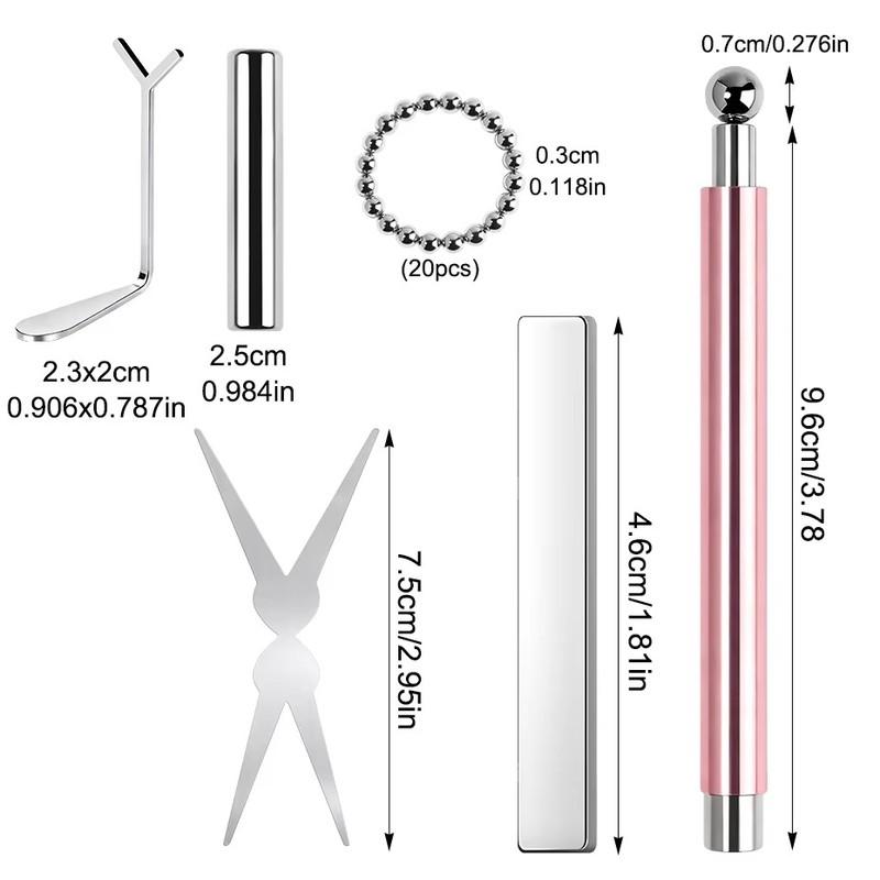 1/6Pcs Cat Eye Nail Magnet Tool Set Cat Eye Heart Magnets Nail Magnet Stick Cat Eye Gel Polish Magnets Tools Manicure