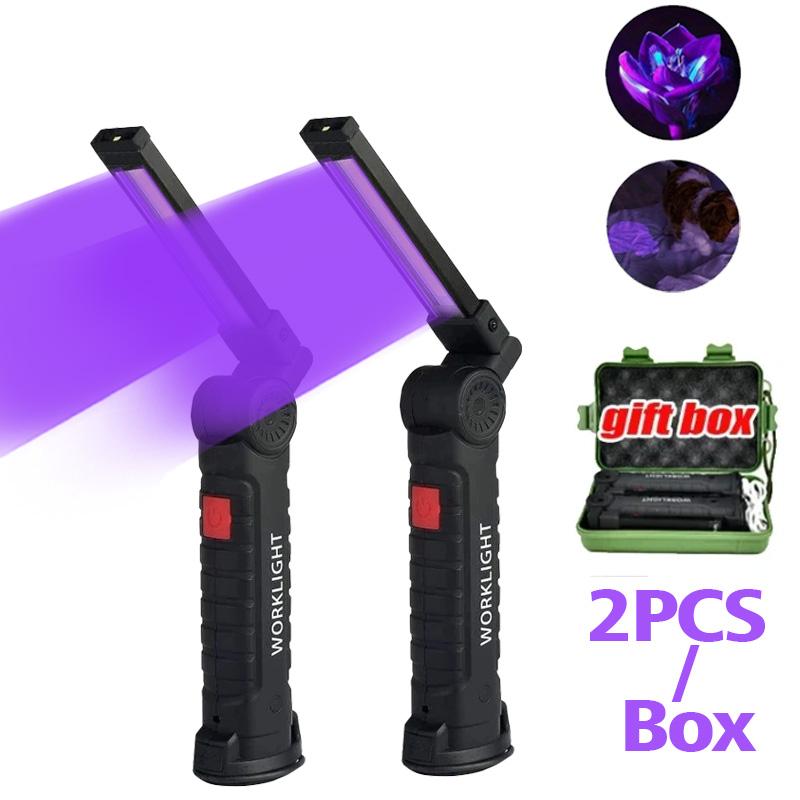 395NM UV Flashlight High Power Led Portable Lantern 400mah Rechargeable Lamp for Nail Gel,Resin Cure,Pet Stain&Scorpion Finding