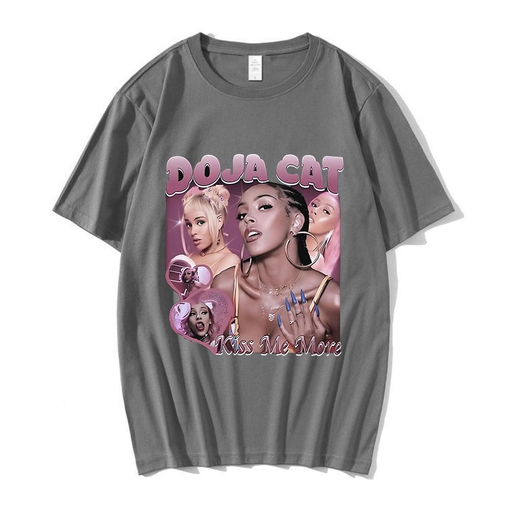 Doja Cat Kiss Me More Graphic T Shirt Unisex Women Clothing Fashion Harajuku Tshirt Cotton Casual Short Sleeve Tshirts Streetwear