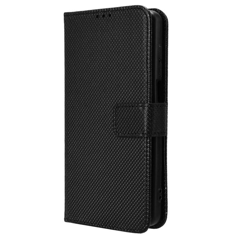 For TCL 501 Wallet Case Diamond Texture PU Leather Phone Cover with Stand