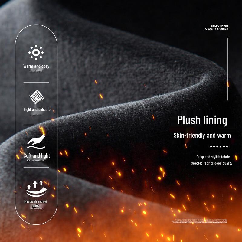 Women's Fleece-Lined Acetate Wool Blend Wide-Leg Trousers