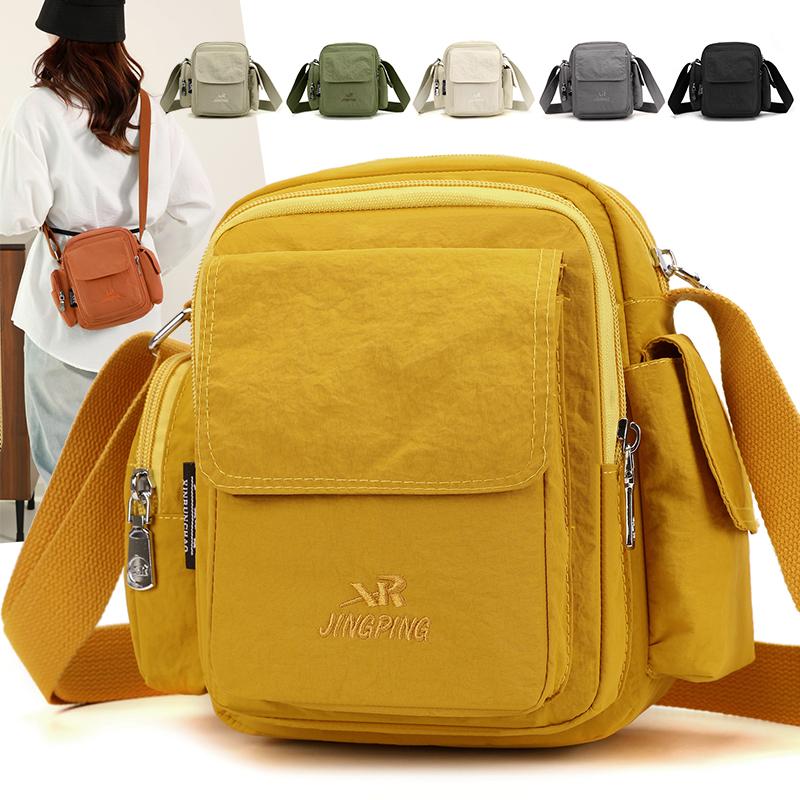 Wasserdichte Nyl-Schultertasche für Damen, Geldbörse mit Reißverschlusstaschen, Leichte Reise-Handtasche, Modisches & Praktisches Design
