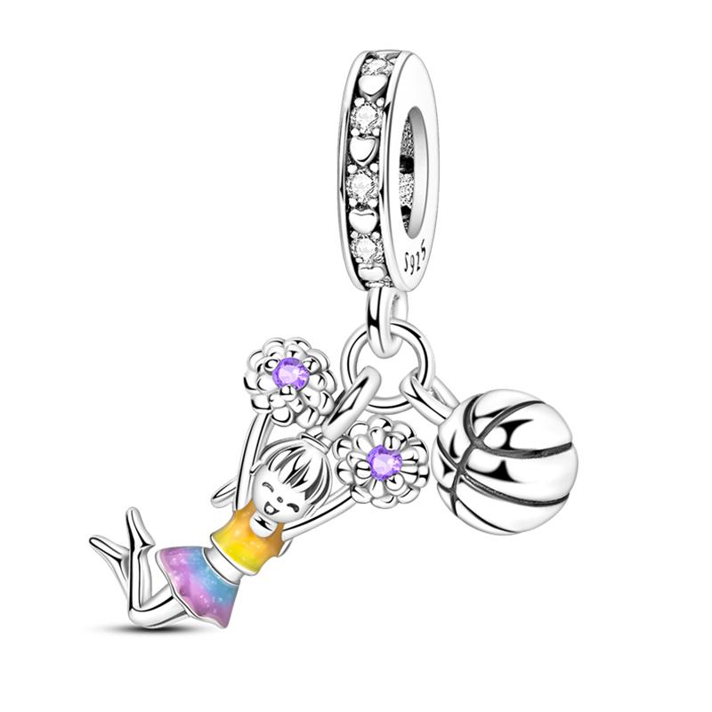 Copper Volleyball Baseball Badminton Golf Sports 3Mm Charms Beads Pendants Birthday Party Fine Diy Jewelry Gifts