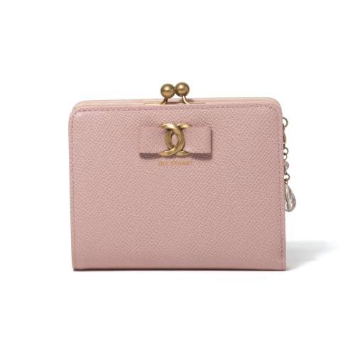 JILL STUART Honey Women's Leather Bi-Fold Wallet with Kiss Lock Clasp and Vintage Metal Charm - JSLW6SS1