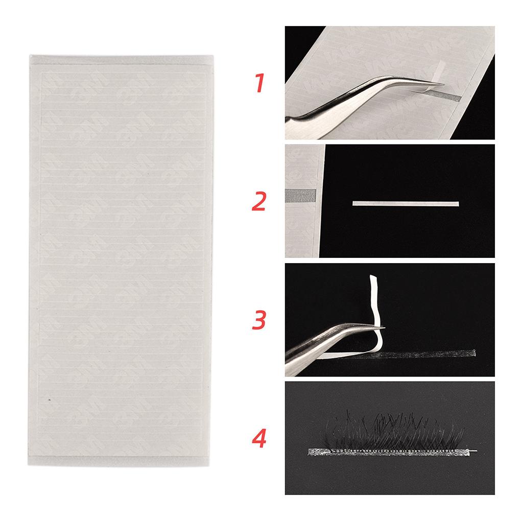 Pack of 25 Fast Fan Tape Holder with Double Faced Adhesive Tapes Eyelash Extension Supplies Eye Lash Grafting Tools Utensil