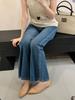 One-word button polished pointed French Mary Jane single shoes 2025 spring new retro low-heeled flat shoes