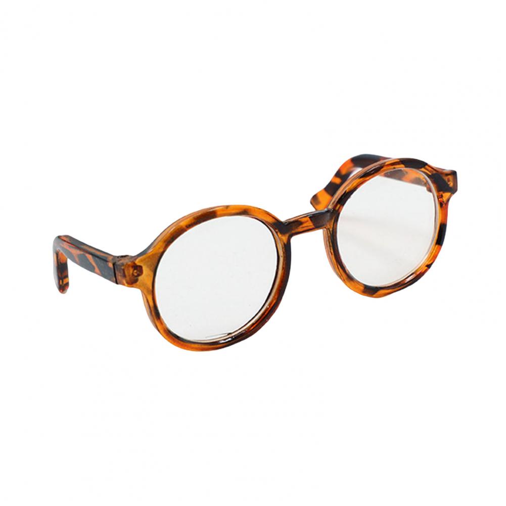 Doll Glasses Accessories Stylish Doll Accessories Pet Doll Sunglasses Set for Photo Shoots Costumes Mini Round Frame