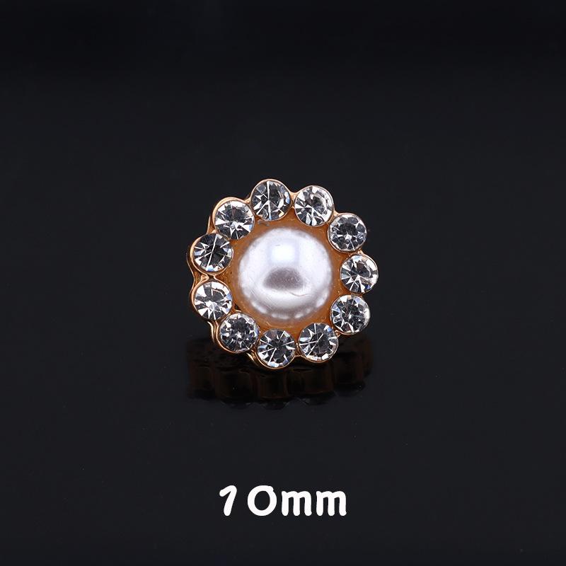 5pcs Bouton Diamant Cristal Manteau Veste Femme Petit Bouton Perle Parfumée Métal Diamant Cardigan Bouton Fourrure