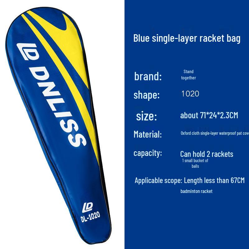 2-teilige wasserdichte, staubdichte Einzel-Schulter-Badmintonschläger-Taschenhülle