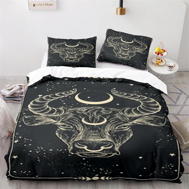 Boho Sun And Moon Duvet Cover Mysterious Astrology Bedding Set Microfiber Witch Wiccan Fortune-Telling Tarot Cards Quilt Cover