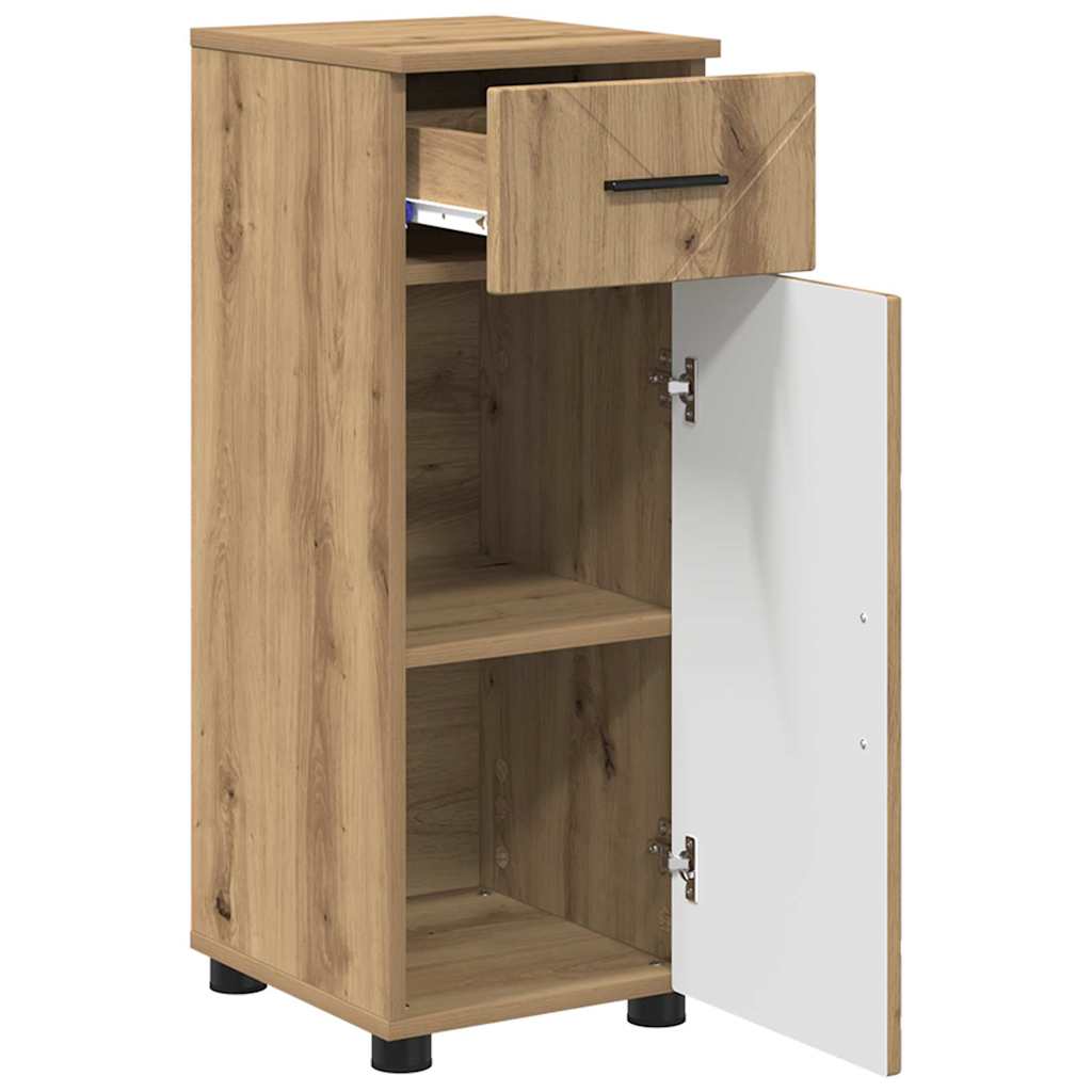 Bathroom Furniture Set 3 Pcs Artisan Oak 61 X 35 X 64 Cm
