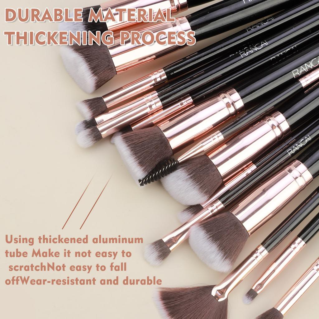 16 PCS Makeup Brushes Professional Cosmetic Powder Eye Shadow Foundation Blush Blending Beauty Tool For Women