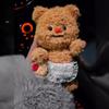 Cute Kawali Cartoon Butter Bear Plush Doll Pendant Keychain Bag Car Key Accessories Couple Girlfriend Birthday Toys For Girls