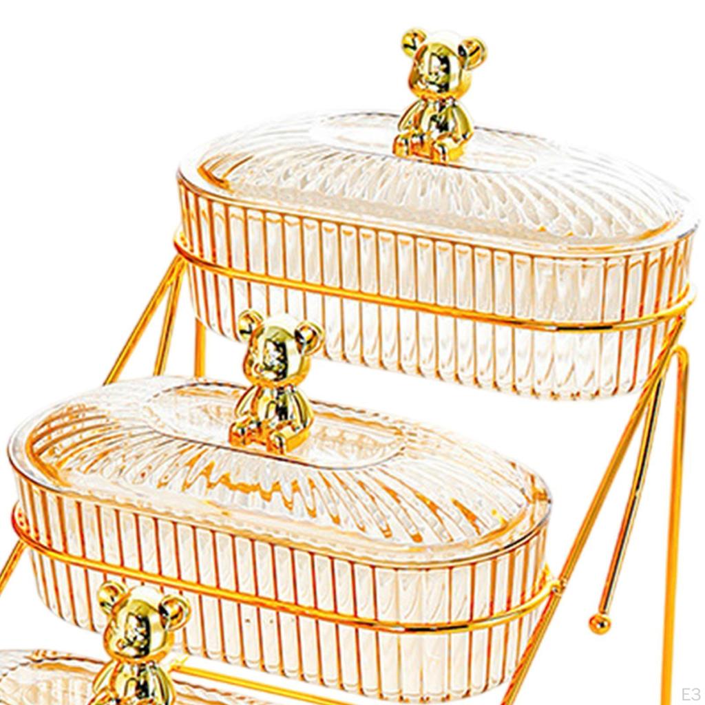 Dessert Platter with Lid for Cakes And Dried Fruits Serving
