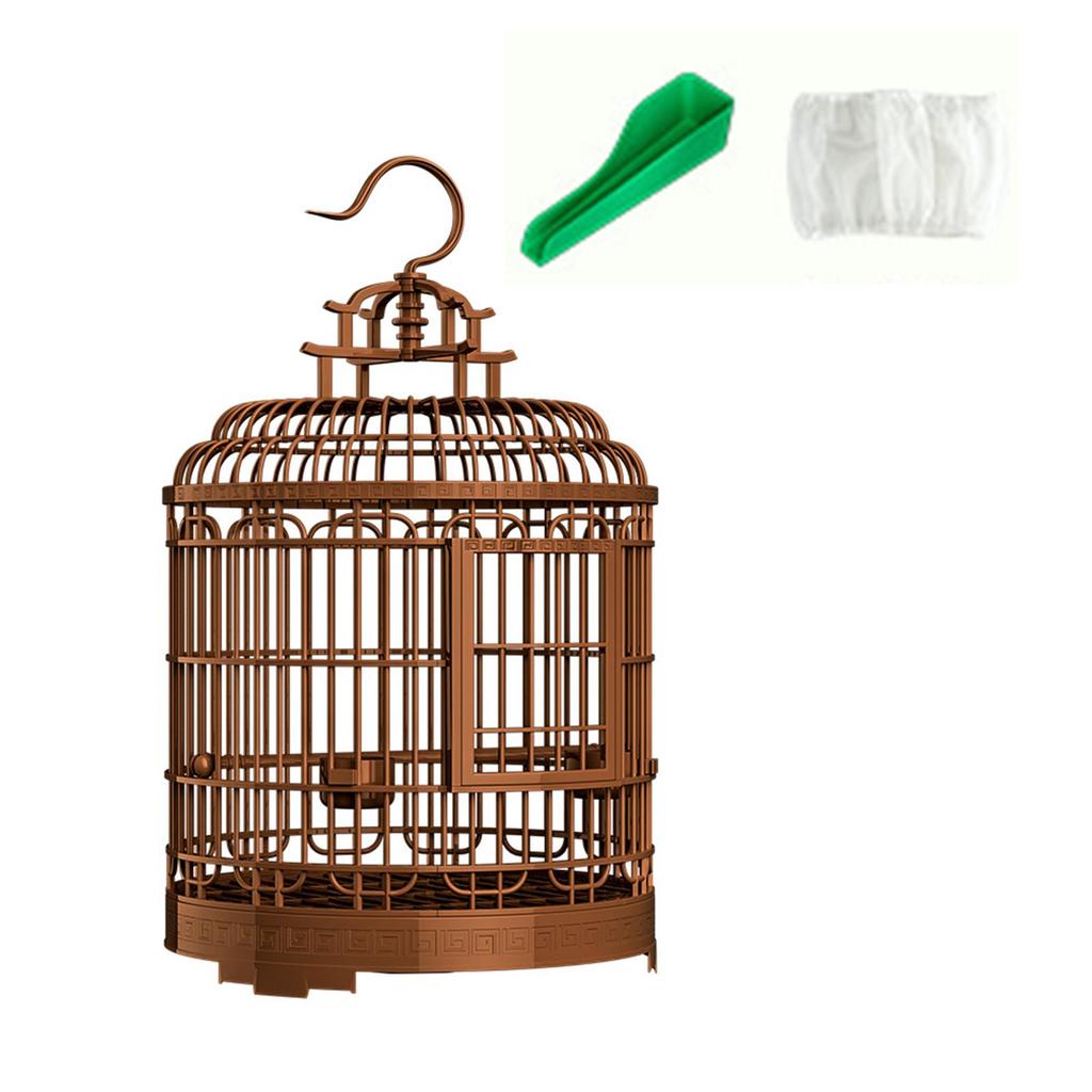 Gabbia per Uccelli Vintage Gabbia per Pappagalli Set Gabbia per Uccelli con Accessori Nido Forniture per Animali Domestici Gabbia per Cocorite Conuri Uccelli Piccoli Fringuelli