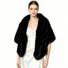 Imitation fur shawl lapel bridal cheongsam autumn and winter Rex rabbit hair cape spot elegant celebrity shoulder